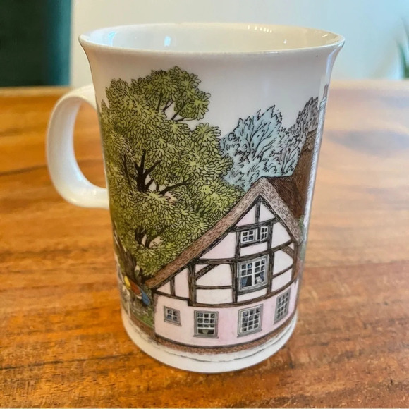 VTG Village Inns Tea Cup Mug The Black Horse Dunoon Sue Scullard Made In England - Picture 4 of 14